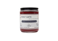 Deep Red dyed First Date candle by Scoop Candle Co