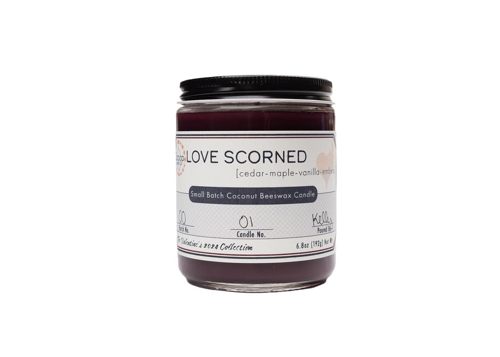 Contemptuous Maroon Love Scorned Candle by Scoop Candle Co