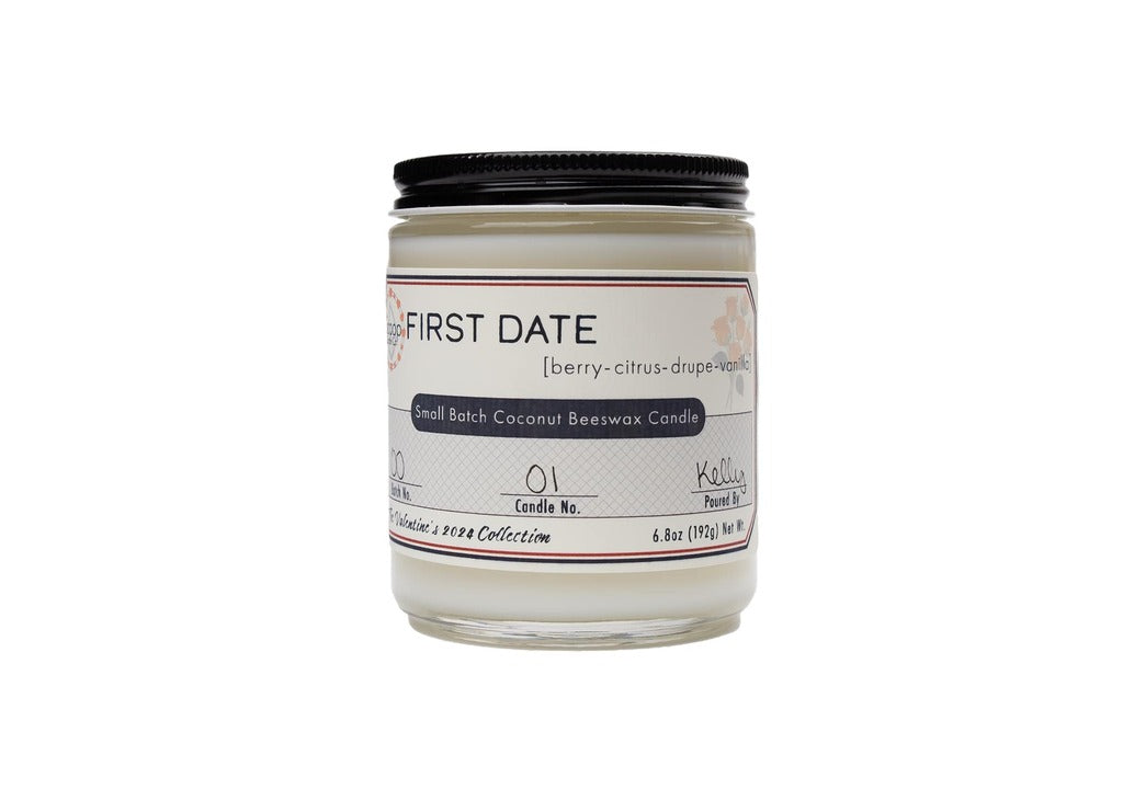 Undyed First Date candle by Scoop Candle Co